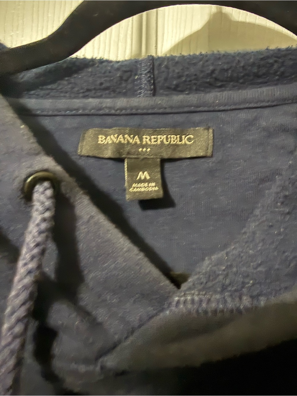 Banana Republic Men's Navy Elephant Graphic Hoodie Sweatershirt-M - Picture 4 of 6